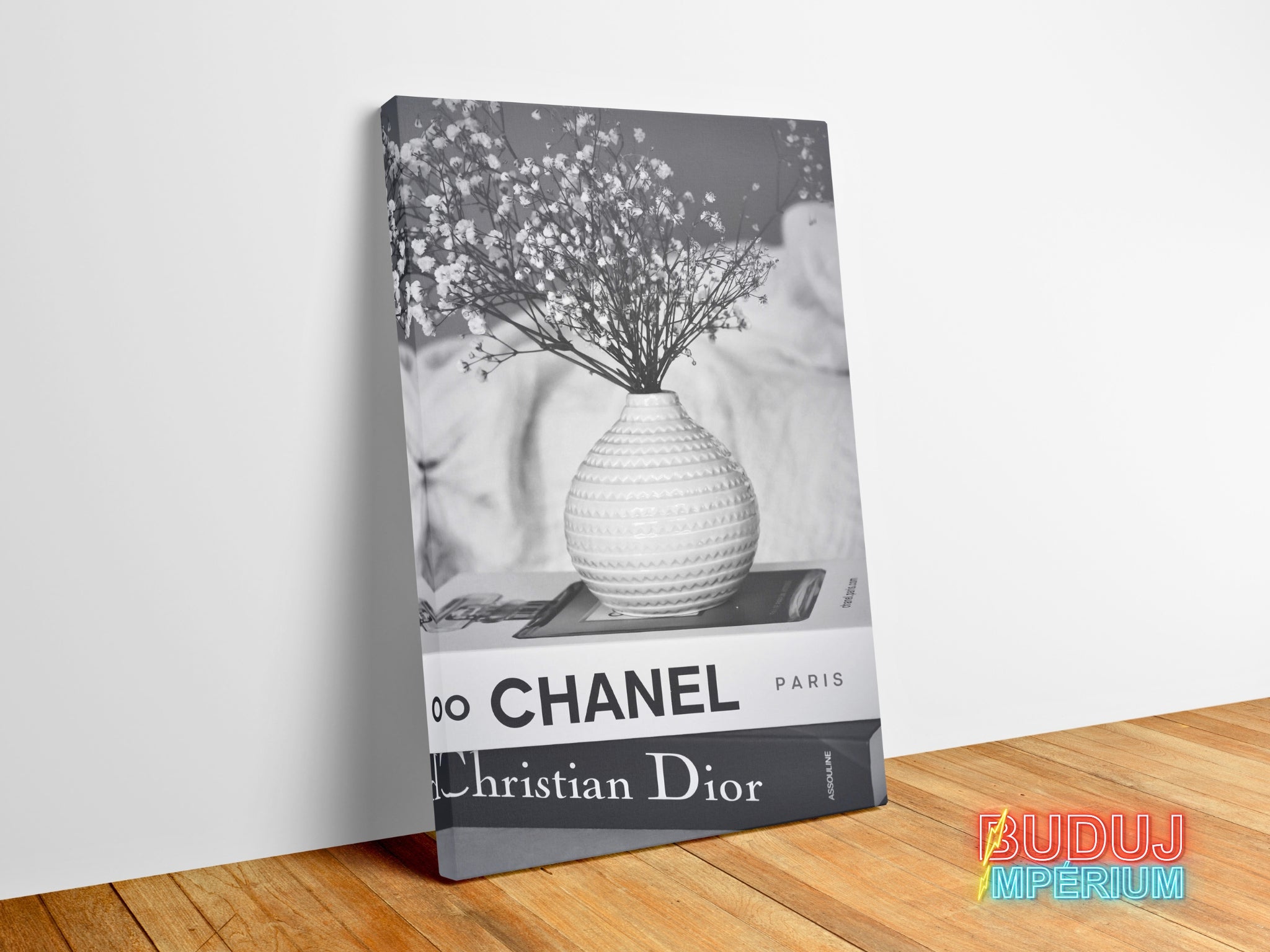 Moderní obraz Chanel & Dior váza na plátně na zeď