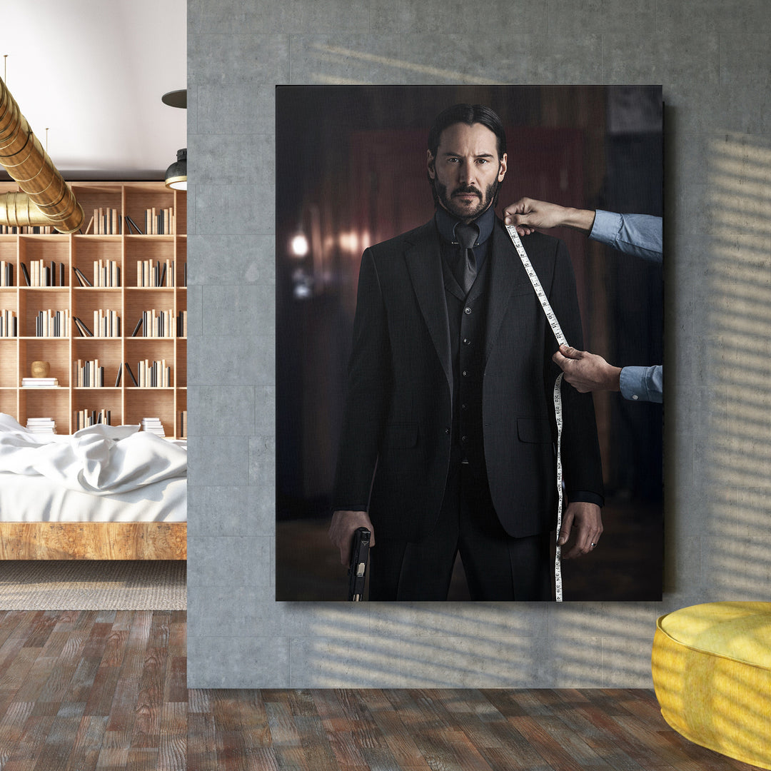 Obraz John Wick - Oblek na míru na velké stěně.