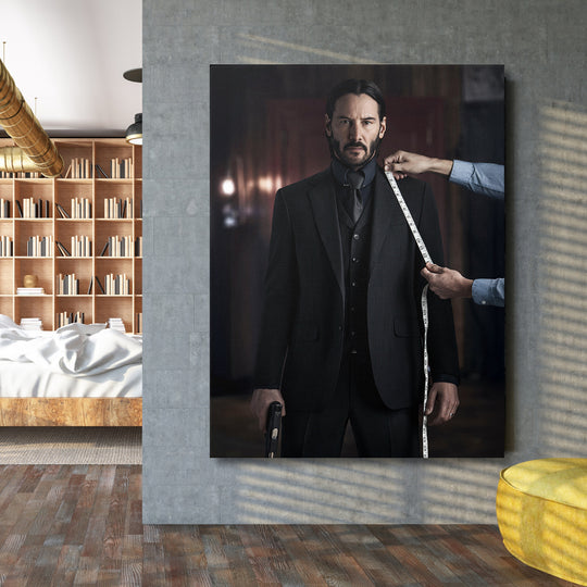 Obraz John Wick - Oblek na míru na velké stěně.