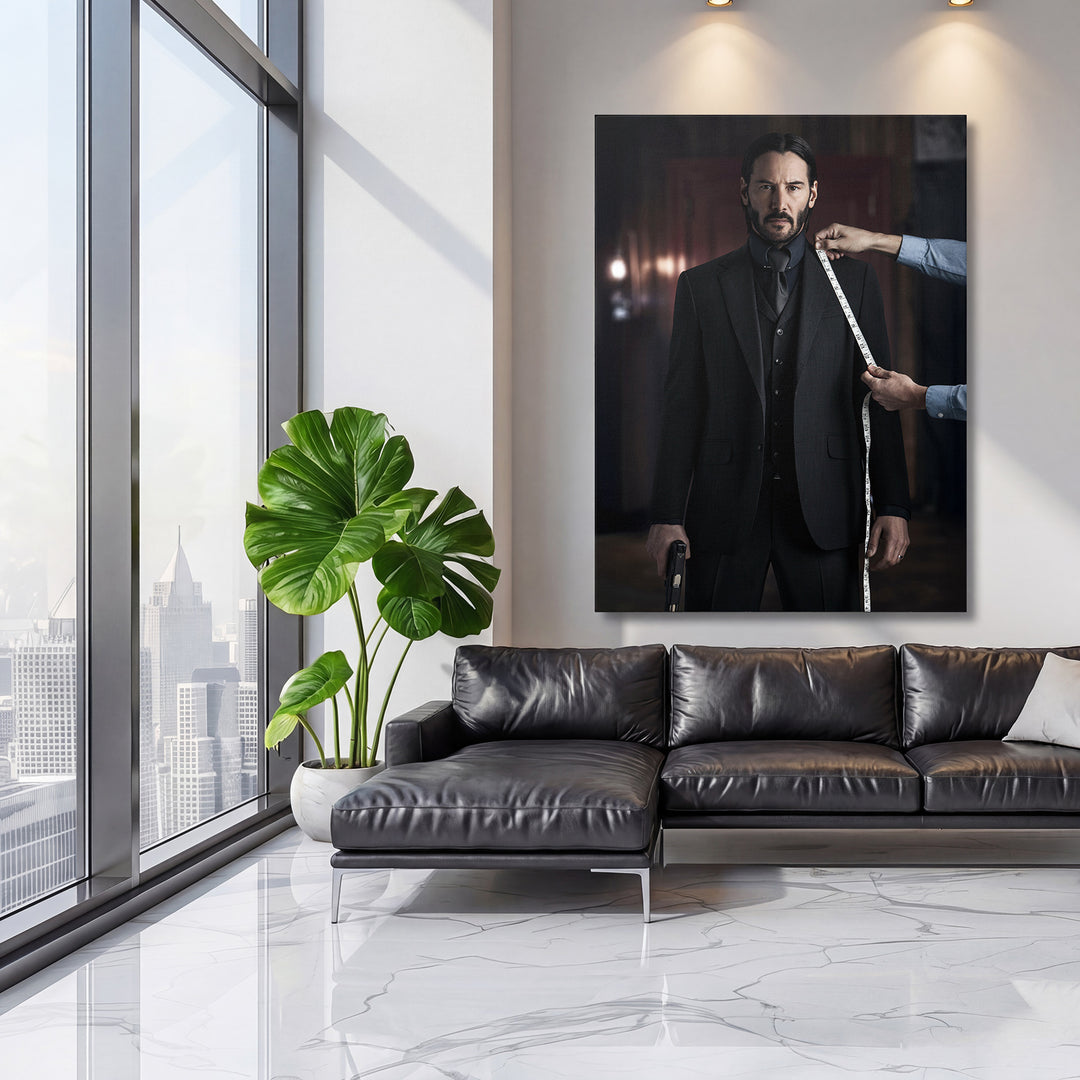 Obraz John Wick - Oblek na míru na velké stěně, třetí pohled.