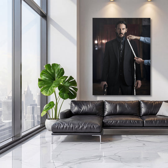 Obraz John Wick - Oblek na míru na velké stěně, třetí pohled.