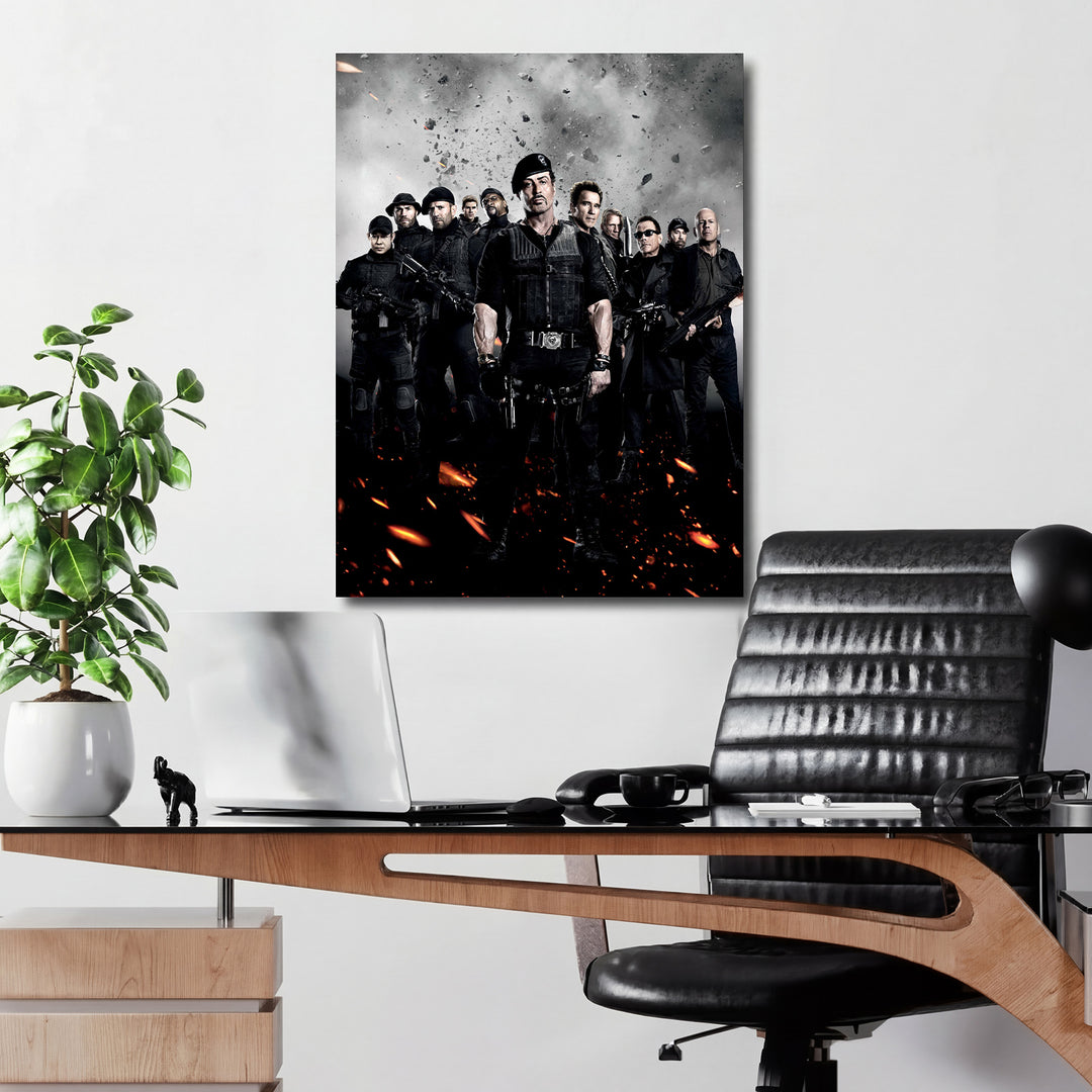 Obraz Expendables - Tým v dýmu v kanceláři.