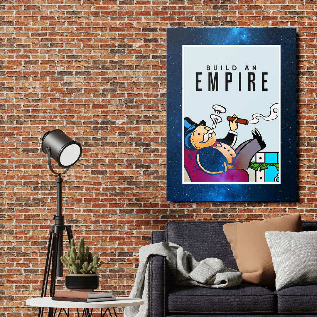 Obraz Monopoly - Build an Empire na cihlové zdi.