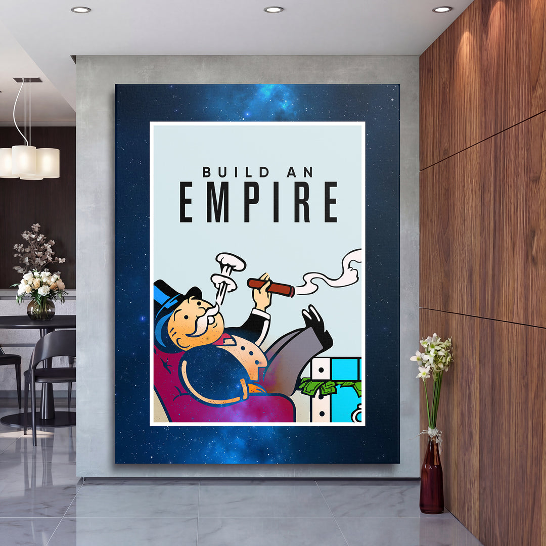 Obraz Monopoly - Build an Empire na velké stěně, druhý pohled.