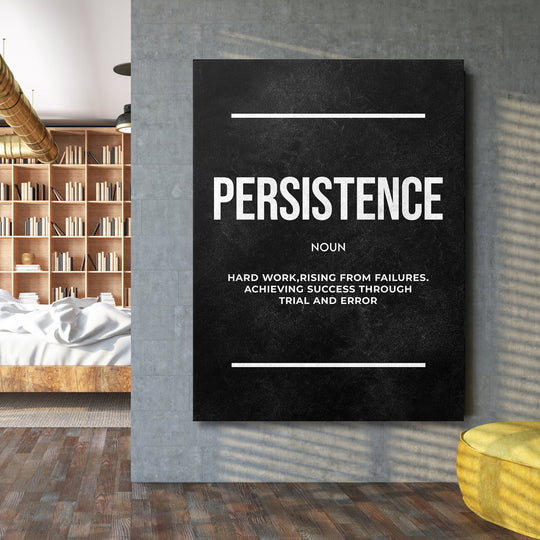 Motivační obraz Persistence - Definice na velké stěně.