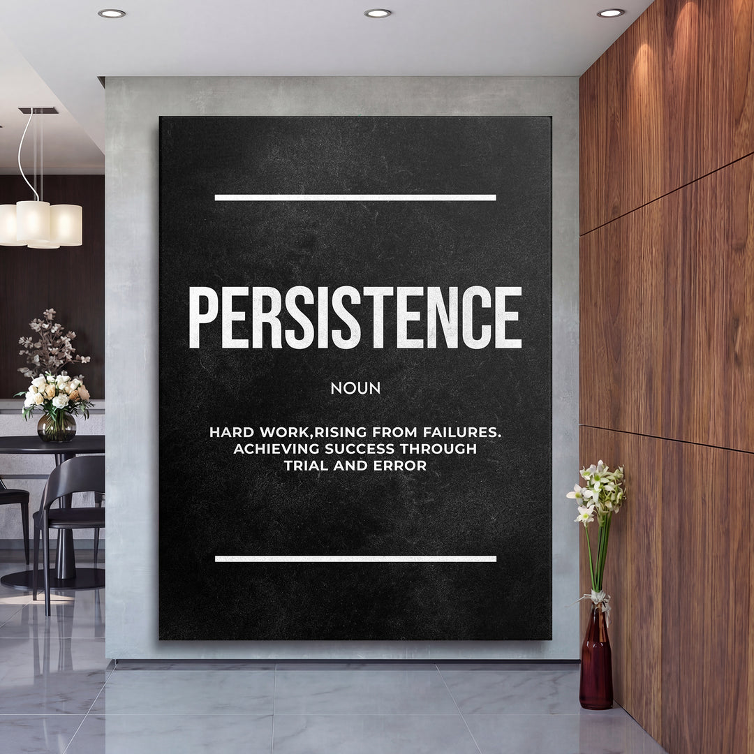 Motivační obraz Persistence - Definice na velké stěně, druhý pohled.