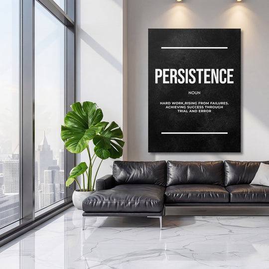 Motivační obraz Persistence - Definice na velké stěně, třetí pohled.