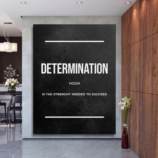 Motivační obraz Determination - Definice na velké stěně, druhý pohled.