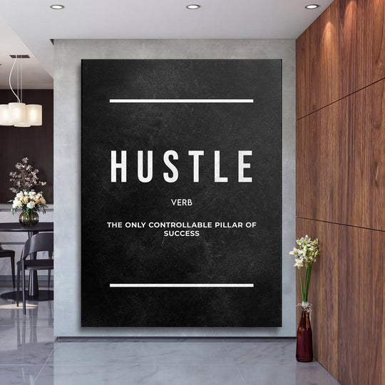 Motivační obraz Hustle - Tabulová definice na velké stěně, druhý pohled.