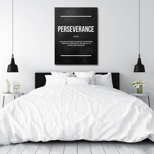 Motivační obraz Perseverance - Definice nad postelí.