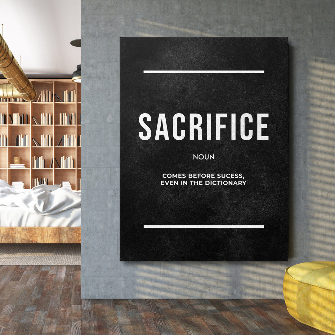 Motivační obraz Sacrifice - Definice na velké stěně.