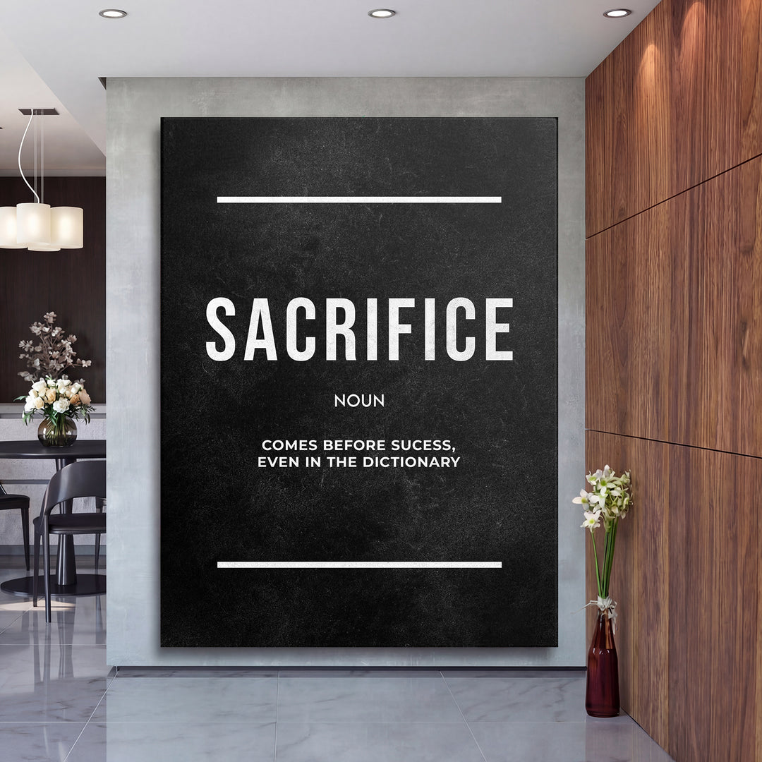Motivační obraz Sacrifice - Definice na velké stěně, druhý pohled.