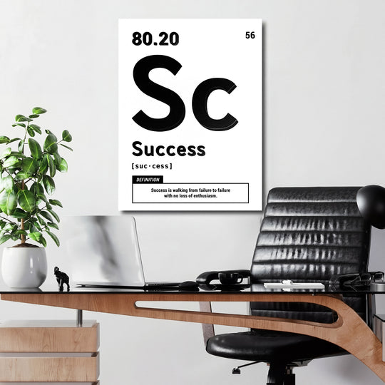 Motivační obraz Success - Bílá definice v kanceláři.