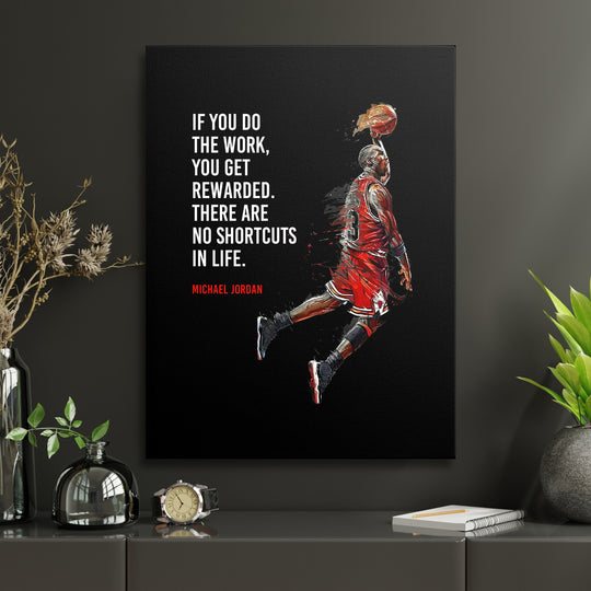 Obraz Michael Jordan - Žádné zkratky v interiéru s hodinami.