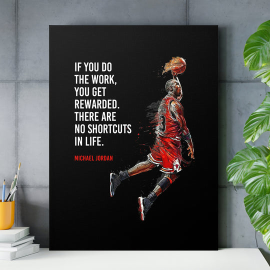 Obraz Michael Jordan - Žádné zkratky nad pracovním stolem.