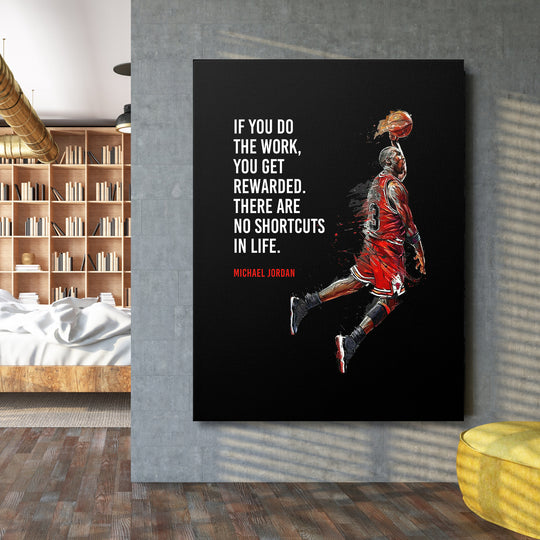 Obraz Michael Jordan - Žádné zkratky na velké stěně.