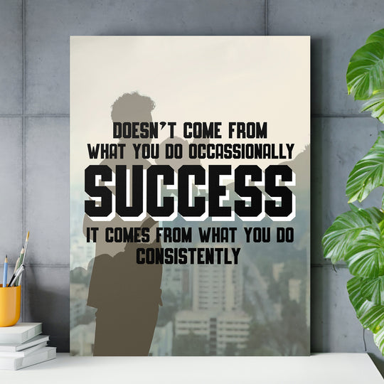 Motivační obraz Success - Každý den nad pracovním stolem.