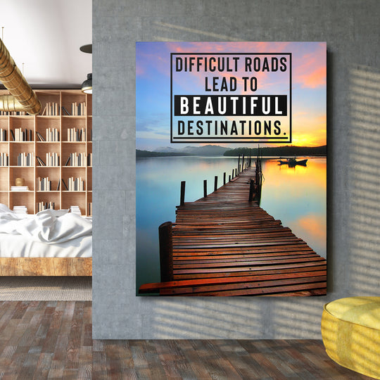 Motivační obraz - Beautiful Destinations na velké stěně.