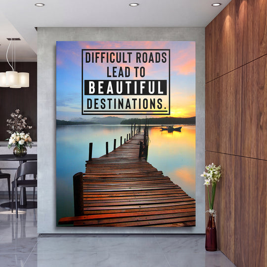 Motivační obraz - Beautiful Destinations na velké stěně, druhý pohled.