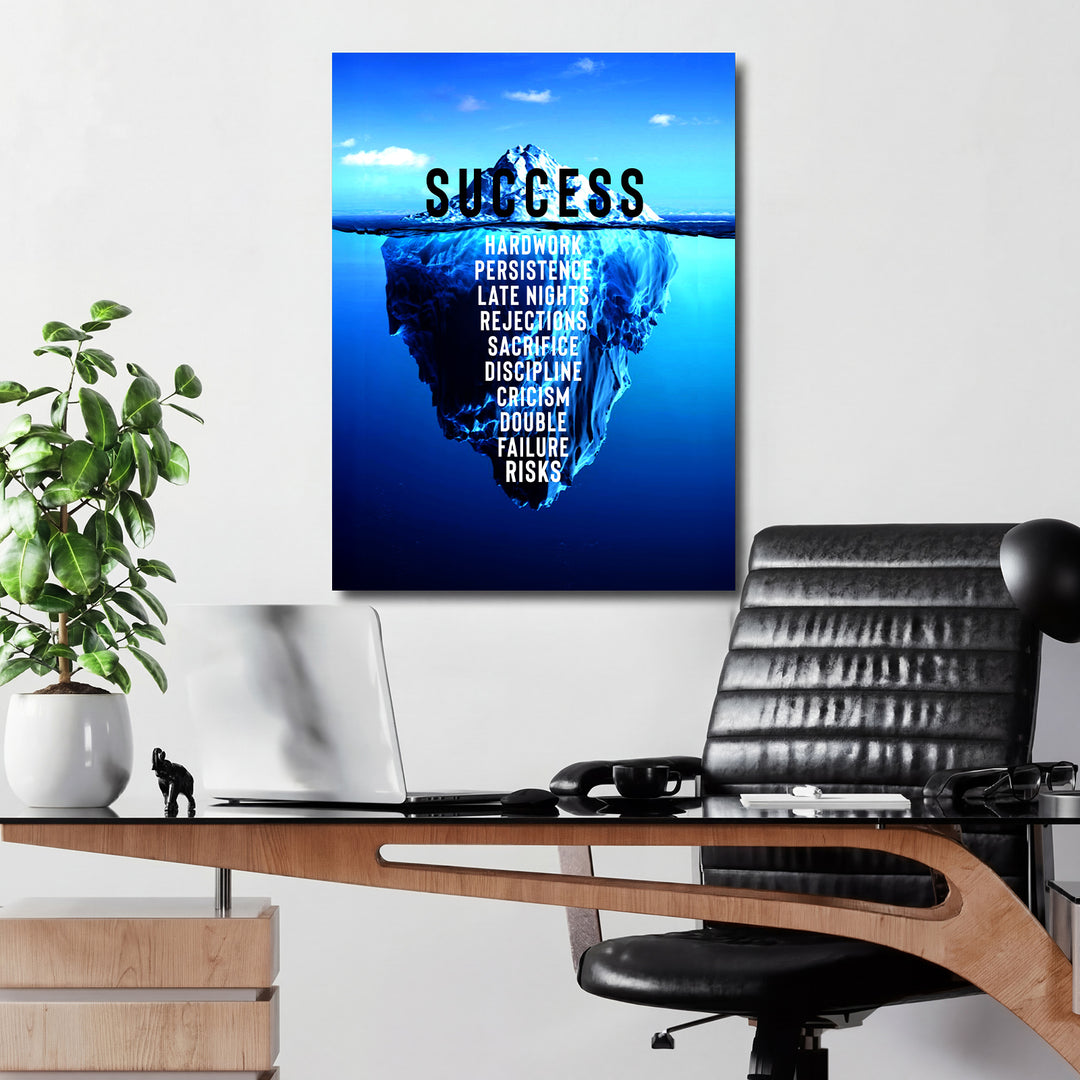Motivační obraz Success - Pod hladinou v kanceláři.
