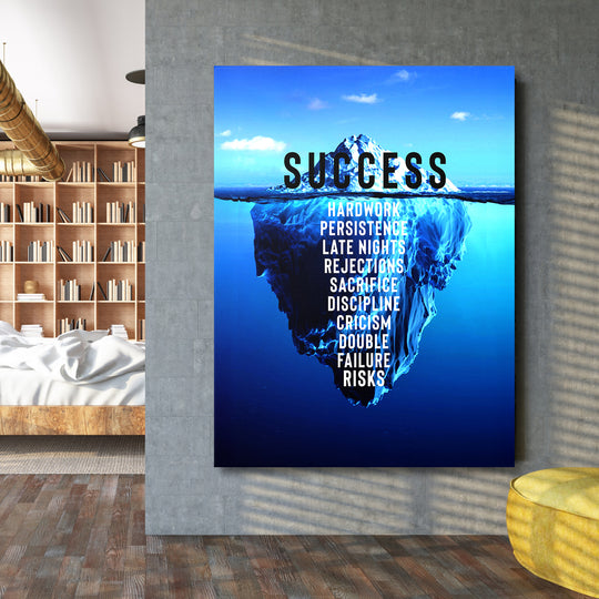 Motivační obraz Success - Pod hladinou na velké stěně.