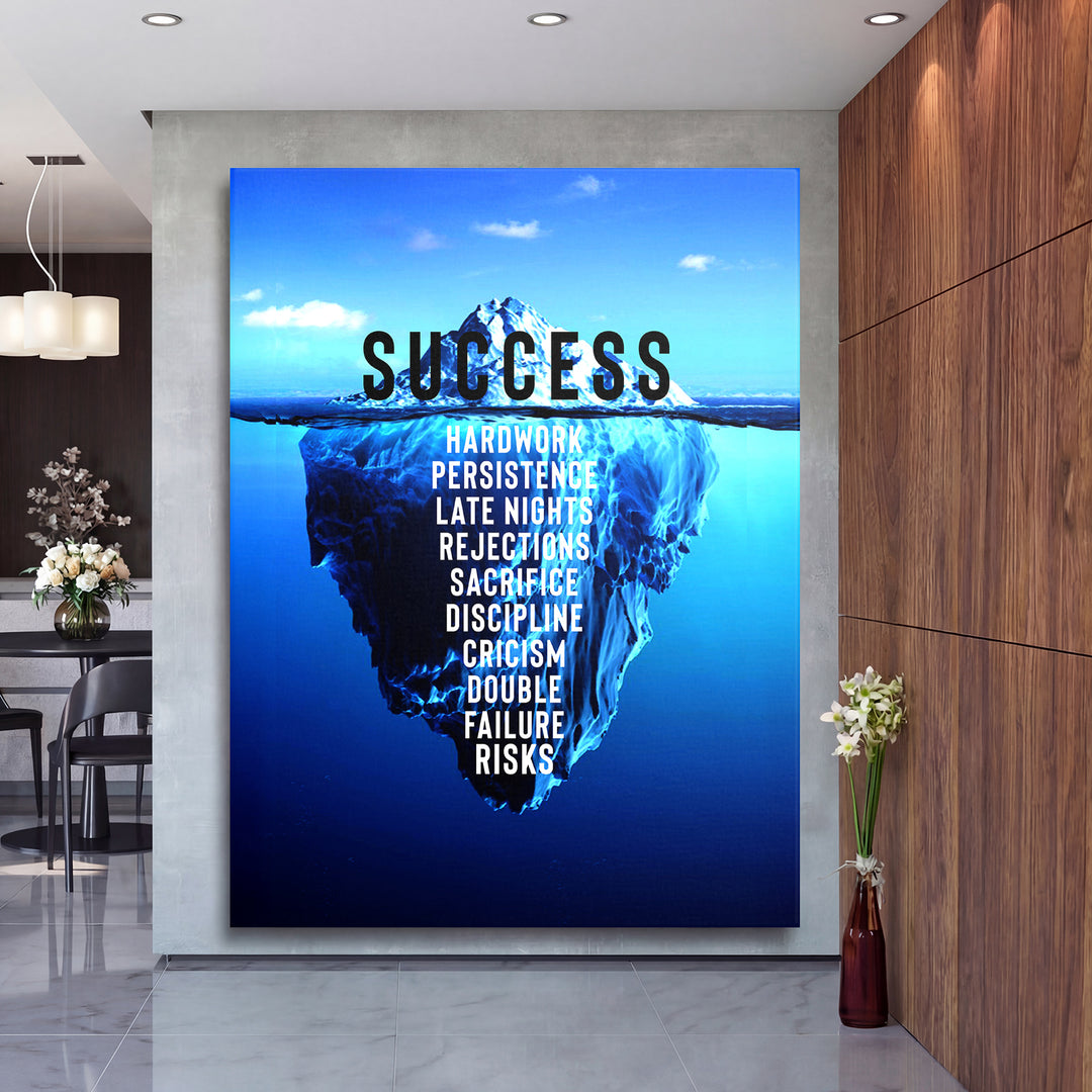 Motivační obraz Success - Pod hladinou na velké stěně, druhý pohled.