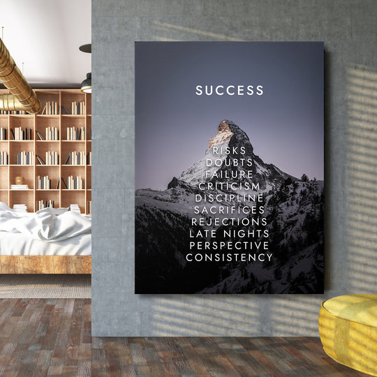 Motivační obraz Success - Matterhorn na velké stěně.