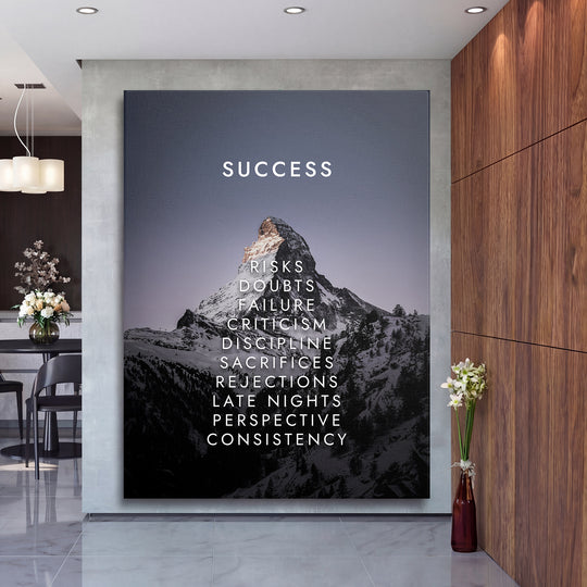 Motivační obraz Success - Matterhorn na velké stěně, druhý pohled.