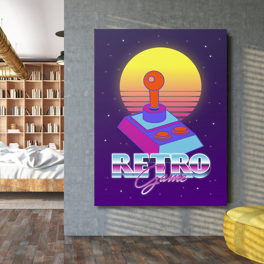 Herní obraz Retro Game - Joystick na velké stěně.