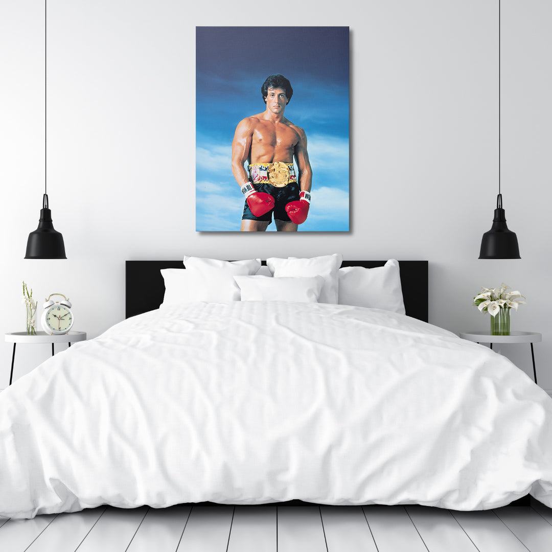 Obraz Rocky - Šampionský pás nad postelí.