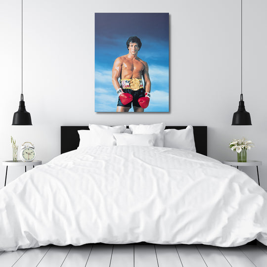 Obraz Rocky - Šampionský pás nad postelí.