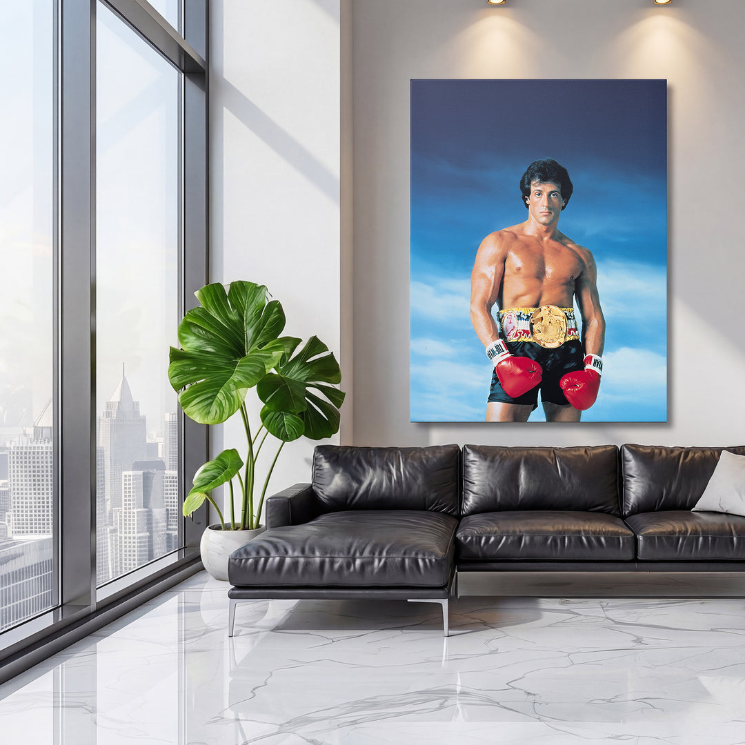 Obraz Rocky - Šampionský pás na velké stěně, třetí pohled.