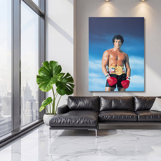 Obraz Rocky - Šampionský pás na velké stěně, třetí pohled.