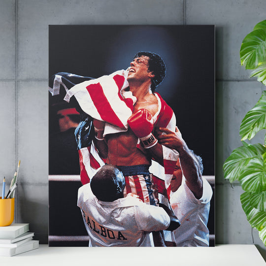 Obraz Rocky IV - Vítězné gesto nad pracovním stolem.