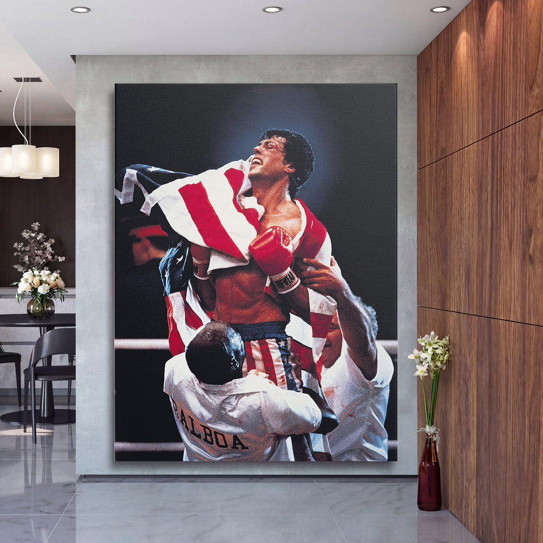 Obraz Rocky IV - Vítězné gesto na velké stěně, druhý pohled.