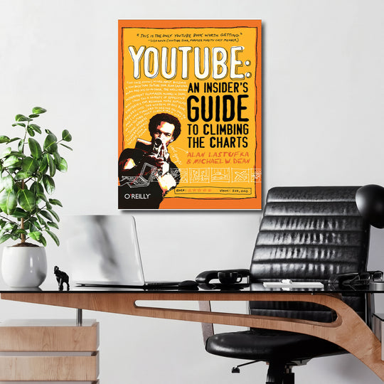 Pop art obraz YouTube - Kreslený svět v kanceláři.