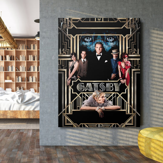 Obraz Velký Gatsby - Zlatá geometrie na velké stěně.