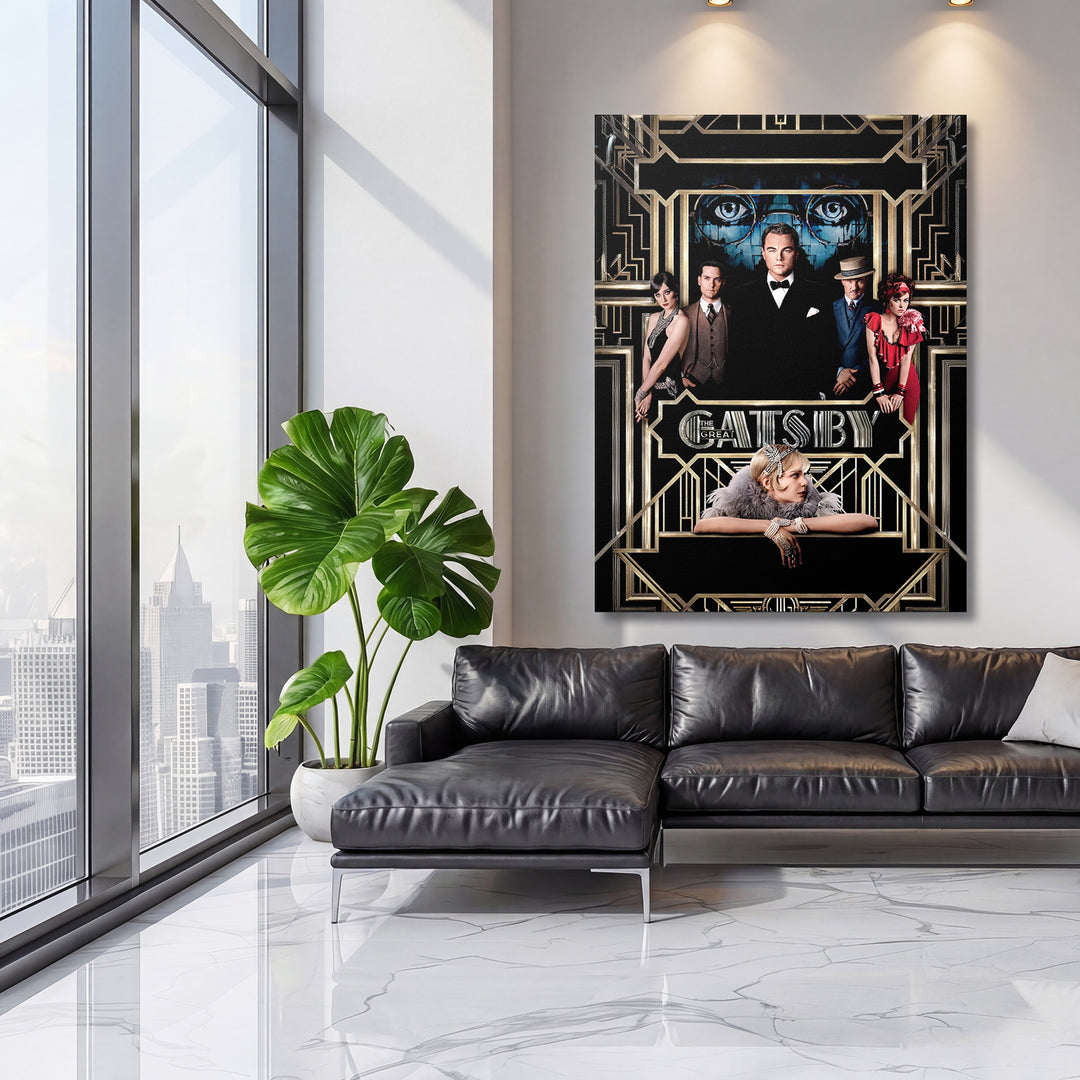 Obraz Velký Gatsby - Zlatá geometrie na velké stěně, třetí pohled.