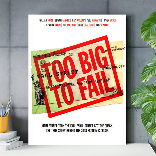 Obraz Too Big to Fail - Šek nad pracovním stolem.