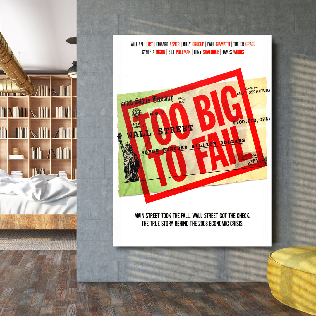Obraz Too Big to Fail - Šek na velké stěně.