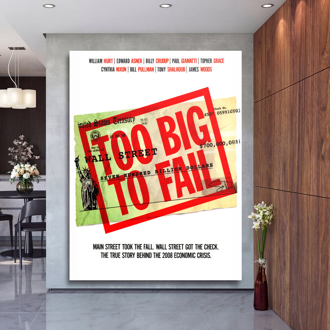 Obraz Too Big to Fail - Šek na velké stěně, druhý pohled.