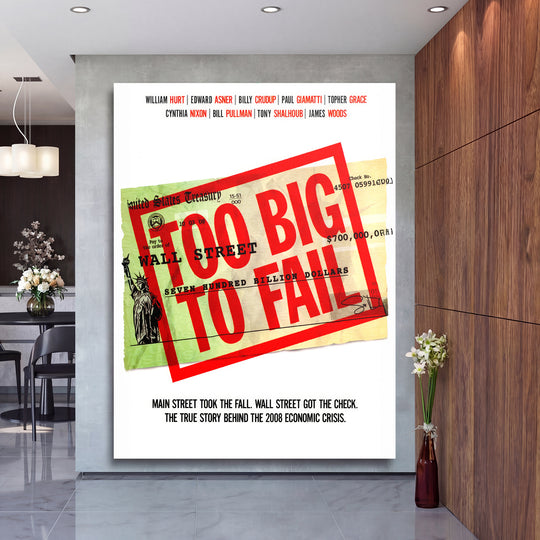 Obraz Too Big to Fail - Šek na velké stěně, druhý pohled.