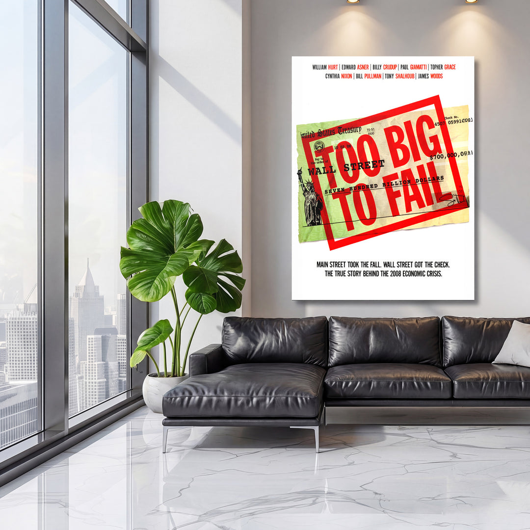 Obraz Too Big to Fail - Šek na velké stěně, třetí pohled.
