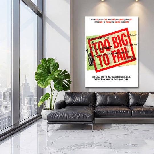 Obraz Too Big to Fail - Šek na velké stěně, třetí pohled.