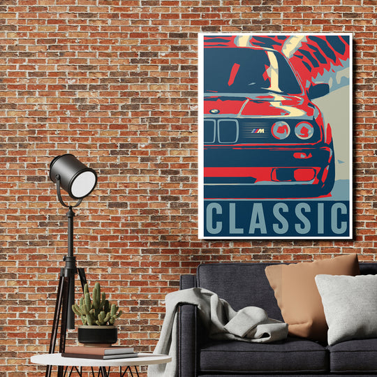 Obraz BMW - Classic na cihlové zdi.