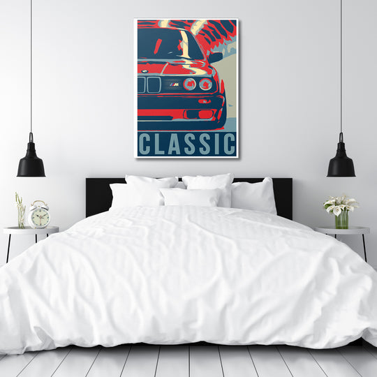 Obraz BMW - Classic nad postelí.