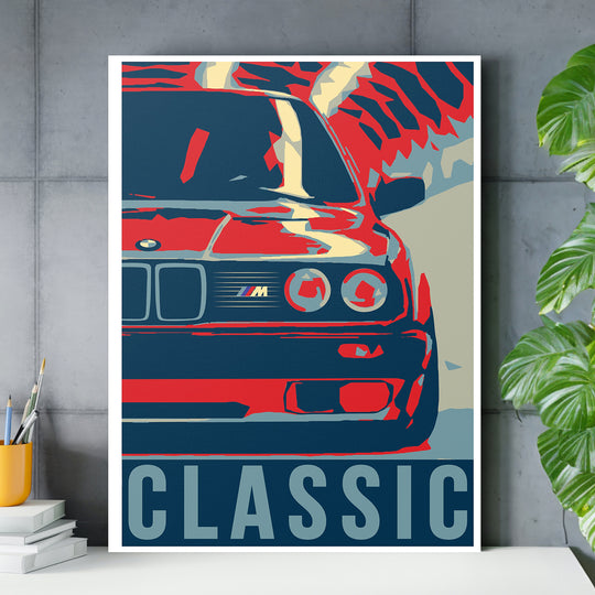 Obraz BMW - Classic nad pracovním stolem.