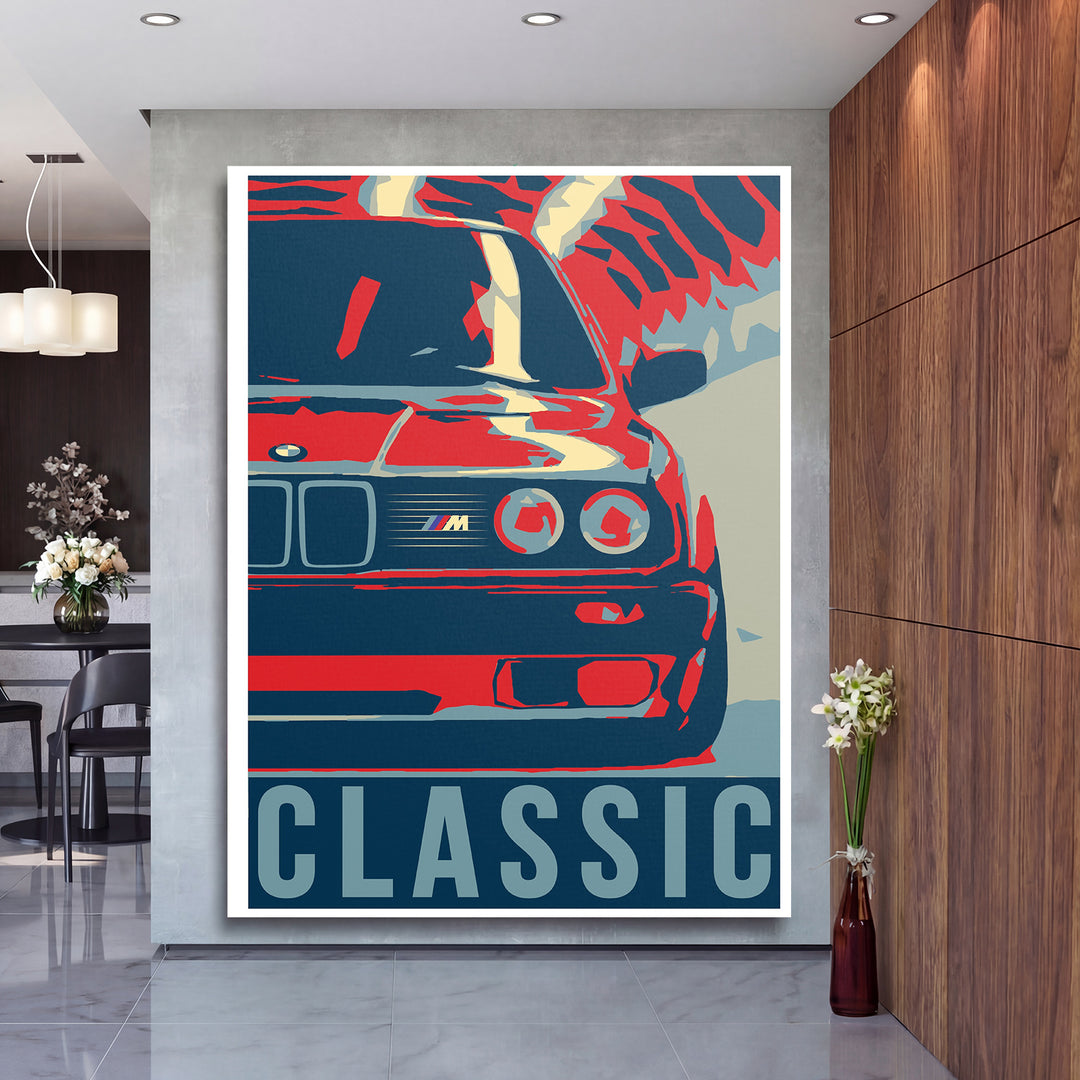 Obraz BMW - Classic na velké stěně, druhý pohled.
