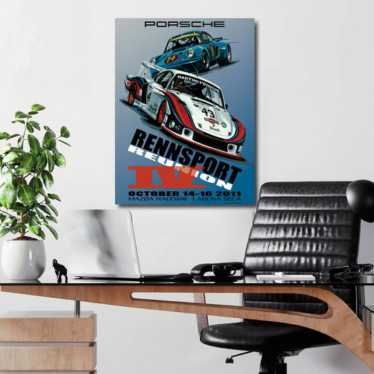 Obraz Porsche - Rennsport Reunion v kanceláři.