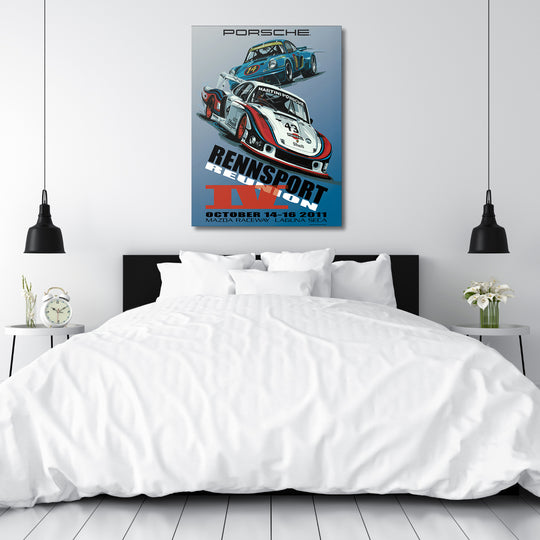 Obraz Porsche - Rennsport Reunion nad postelí.